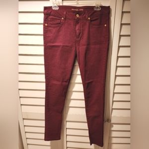 Michael Kors Skinny Jeans Burgundy Size 6